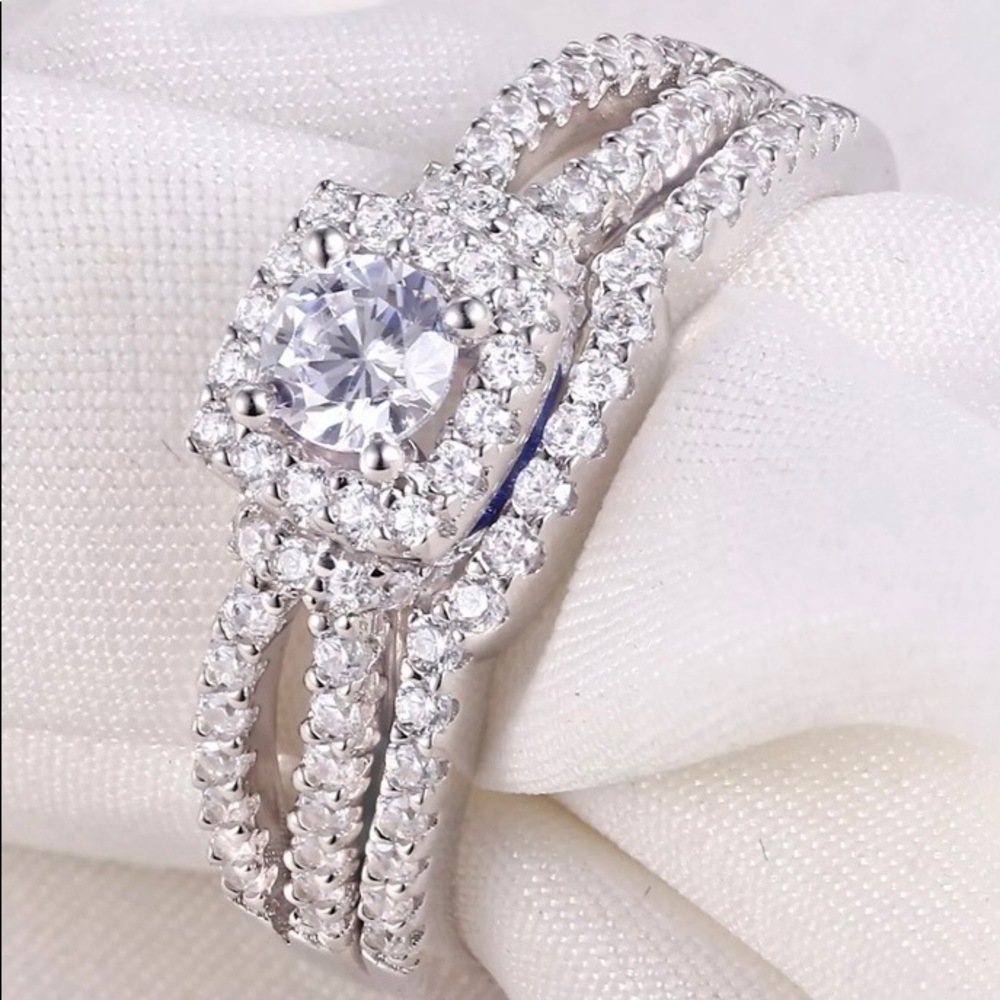 Women’s 2pc 1.1 cts Engagement Wedding Ring Set